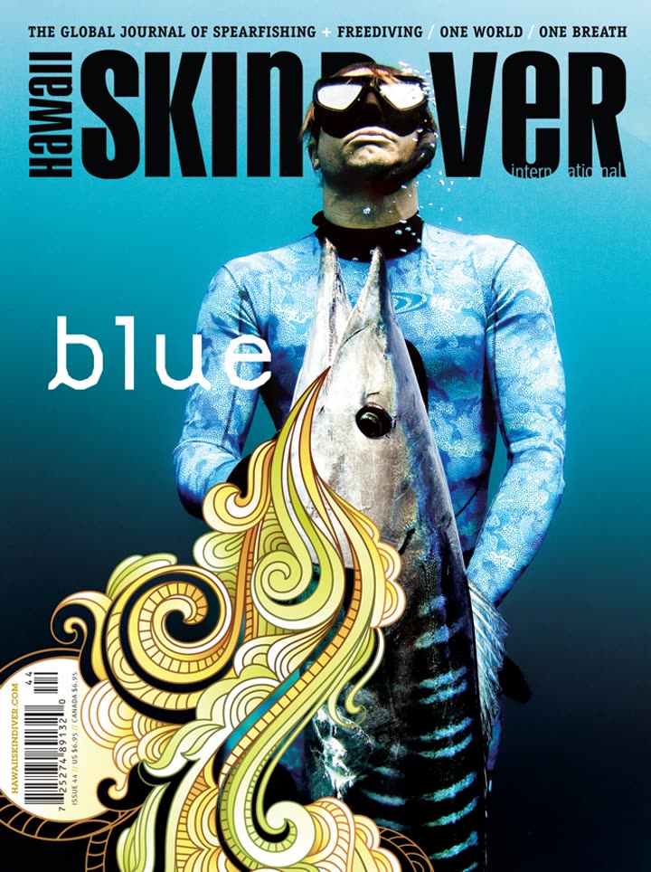 Sebasti&aacute;n Melani en la portada de Hawaii Skin Diver